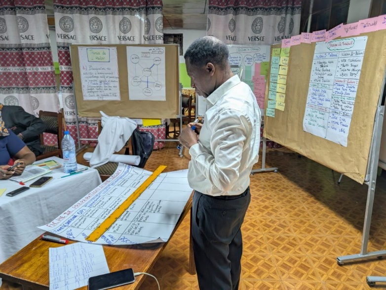 A person standing in front of a large paper

AI-generated content may be incorrect.
